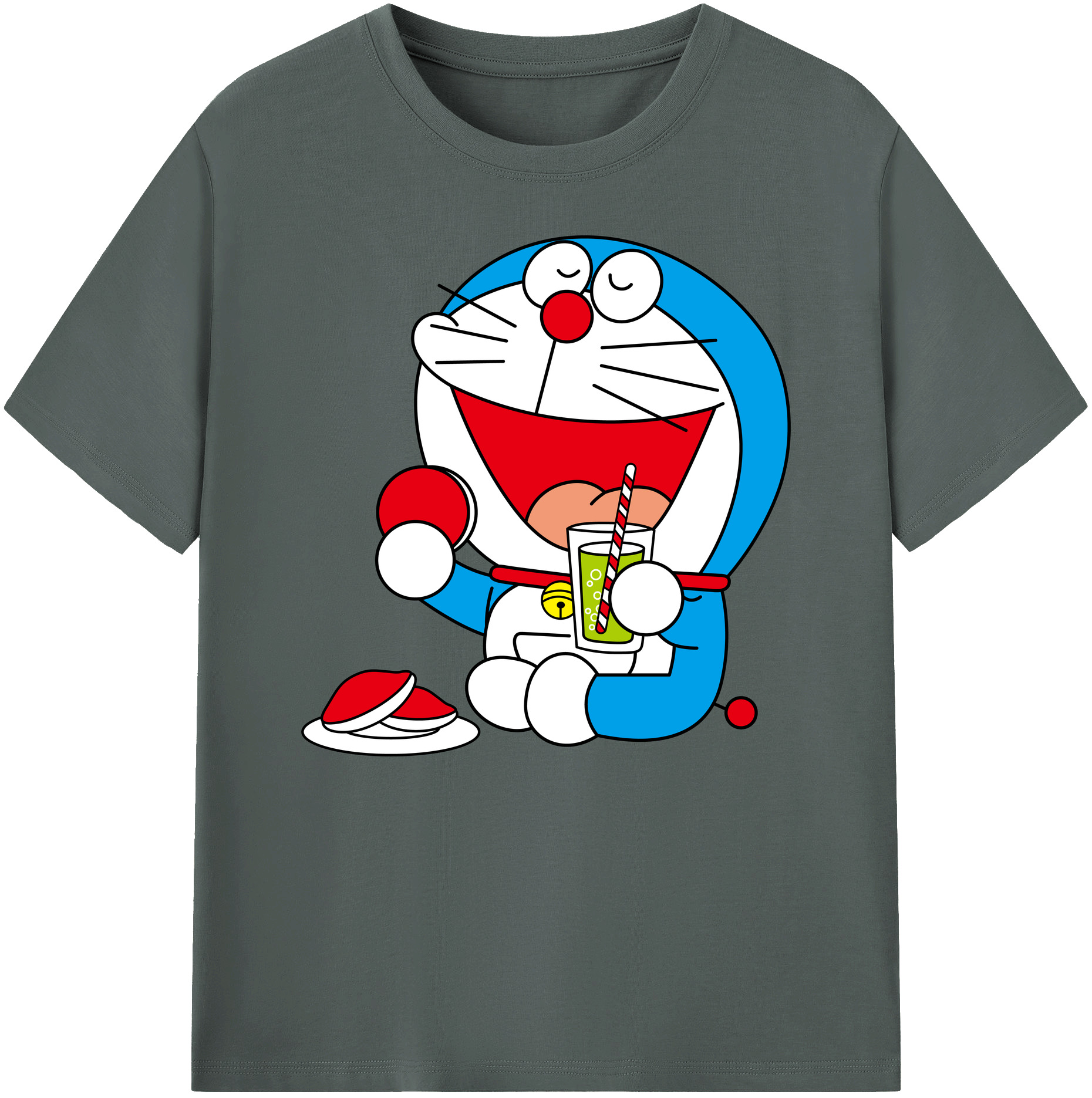 （画像用） ドラえもん Doraemon 綿100％ メンズ半袖Tシャツ｜肌触りやわらか＆通気性